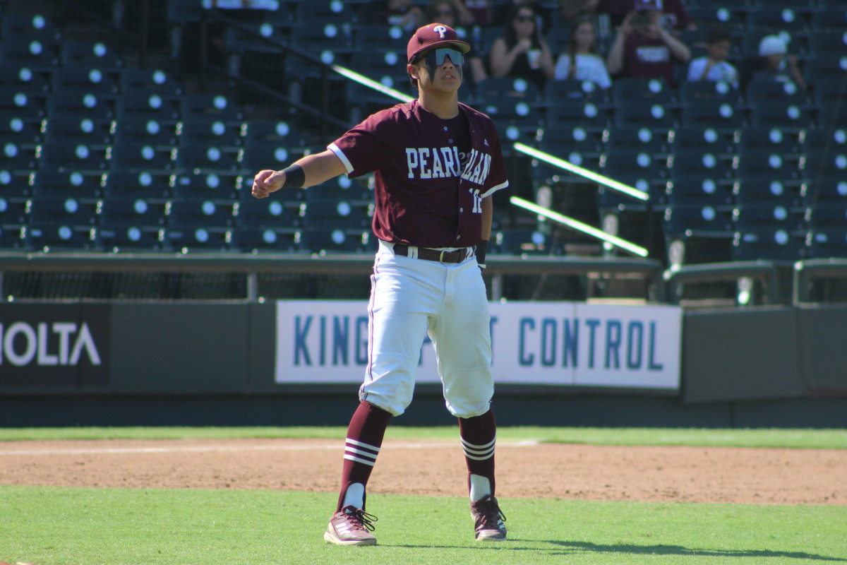 Pearland Flower Mound 6A UIL state championship Texas baseball playoffs 061023 Andrew McCulloch 80